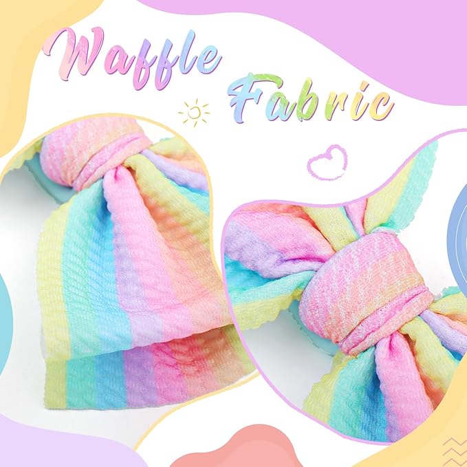 Rainbow Hair Bows for Baby Girls Dreamy Hair Accessories Violet Headbands for Newborn Infant Toddler Babies Outfits Accessory Hair Bands