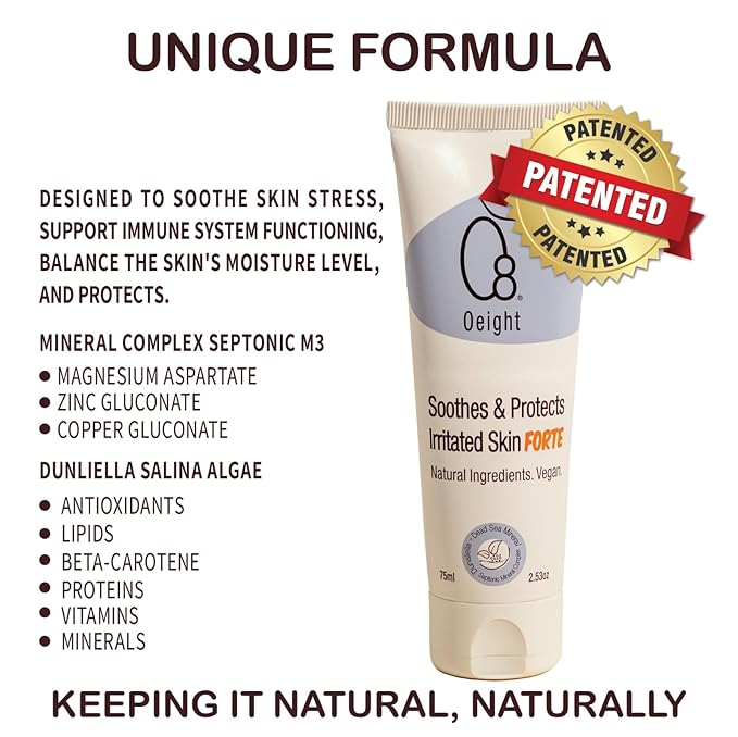 Oeight Baby Skin Irritation Cream Soothe & Protect Irritated Skin Forte for Baby, Kids Irritated Face Cream Skin Relief Dermatologist Tested and Hypoallergenic Gentle Eczema Therapy - Made in Israel