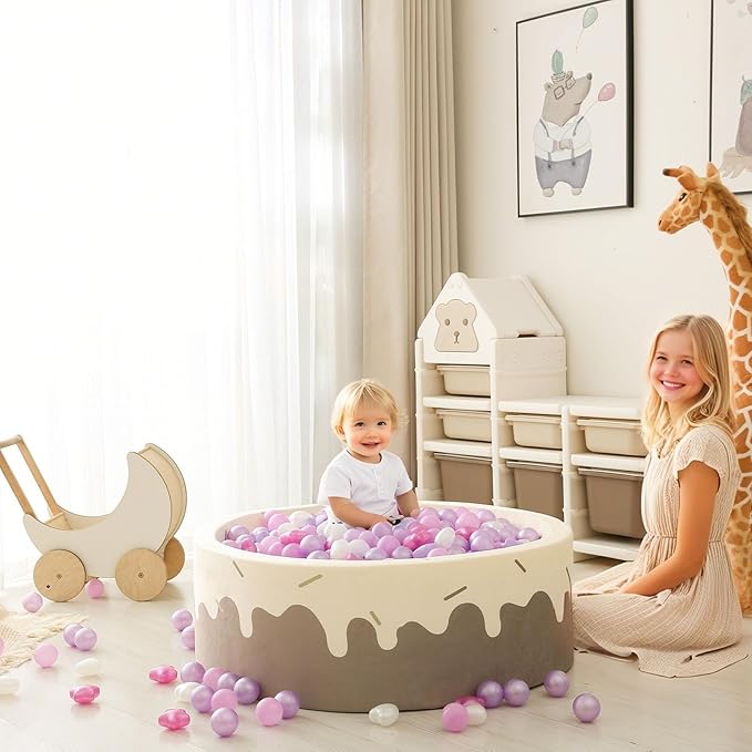 GOGOSO Ball Pit Balls,Plastics Balls for Ball Pit, Stars Hearts Shape for PastelBall for Toddlers Kids