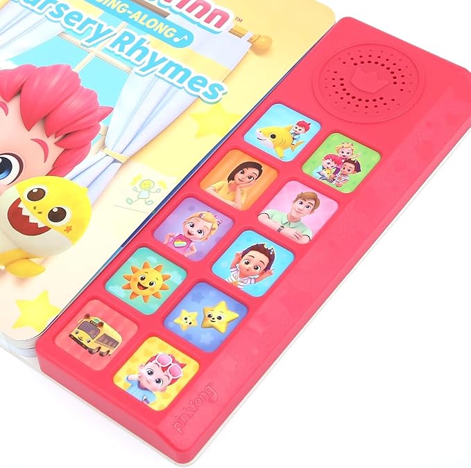 Bebefinn Sing-Alongs Nursery Rhymes Musical Sound Book for Toddlers 1–3 | 10 Buttons, 10 Songs Interactive Learning Toy by Pinkfong