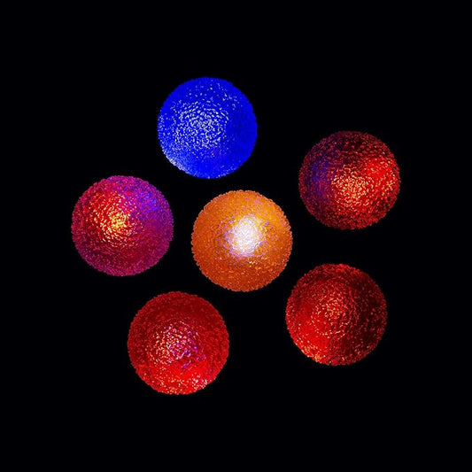 Fun Express Light-Up Textured Bouncy Balls - Toys - 12 Pieces
