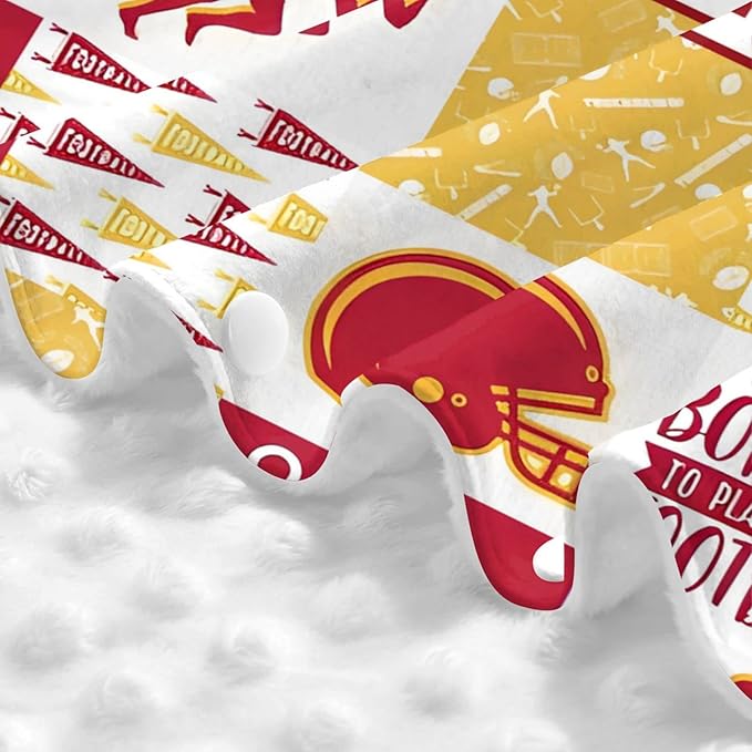 Personalized Baby Car Seat Canopy for Babies with Name, Custom Car Seat Covers for Boys Girls, Infant Opening Minky Nursing Breastfeeding Stroller Cover Carseat Canopies for Newborn (Football Theme)