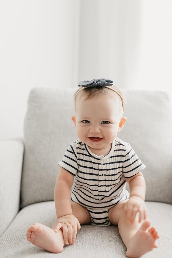Copper Pearl Classic Baby Bow Denim