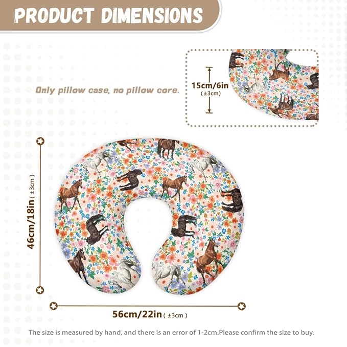 Flowers Carseat Canopy High Stretchy Baby Nursing Pillow Cover 2pcs Baby Essentials Sets Romantic Babies Shower Stuff for Newborn Baby Feeding Essentials