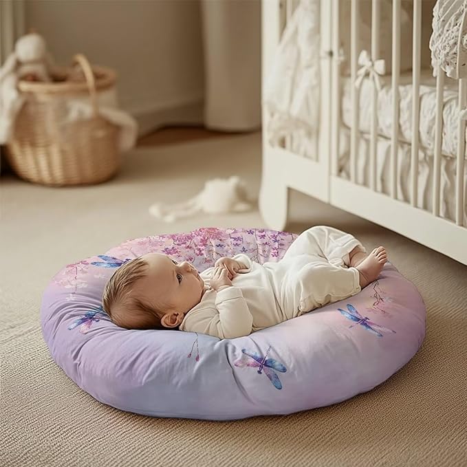 Newborn Lounger Cover, Dragonfly Removable Soft Baby Lounger Cover Waterproof Stretch Infant Lounger Cover for Most Girls Boys