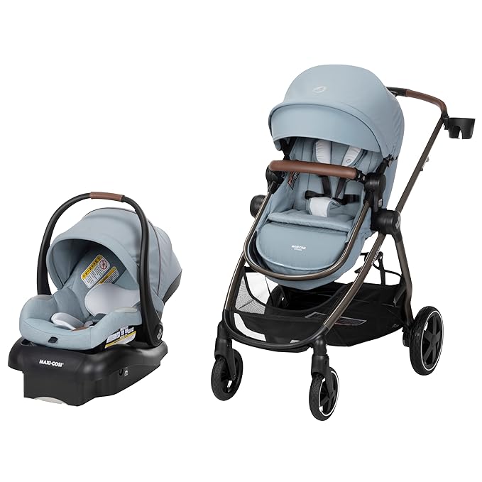 Maxi-Cosi Zelia_ Luxe 5-in-1 Modular Travel System, Choose Between 5 Modes of use & Mico 30 Stand-Alone Additional Infant Car Seat Base, Black, One Size