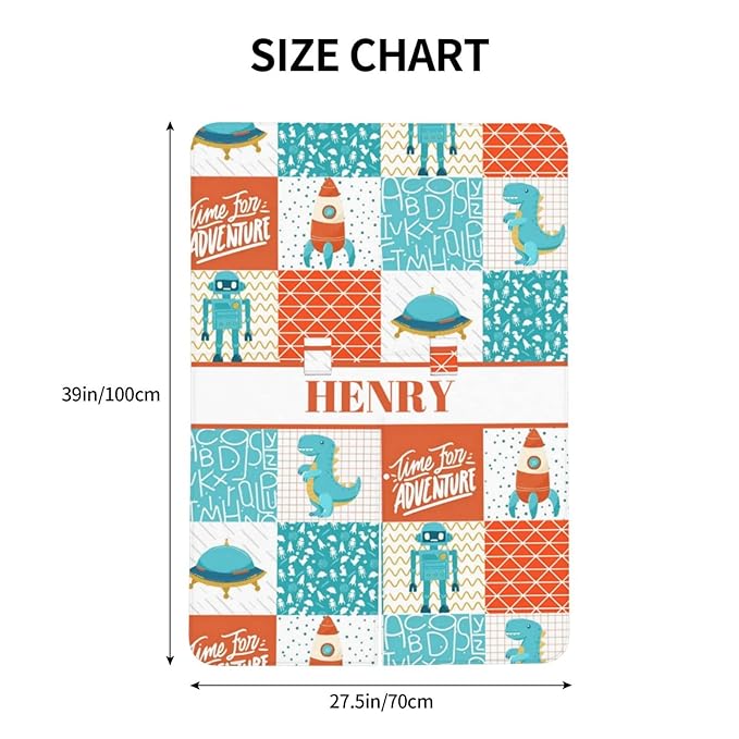 Personalized Baby Car Seat Canopy for Boys and Girls, Custom Name Baby Car Seats Covers for Babies, Opening Minky Nursing Breastfeeding Stroller Cover Infant Carseat Canopies for Newborn (Robot)