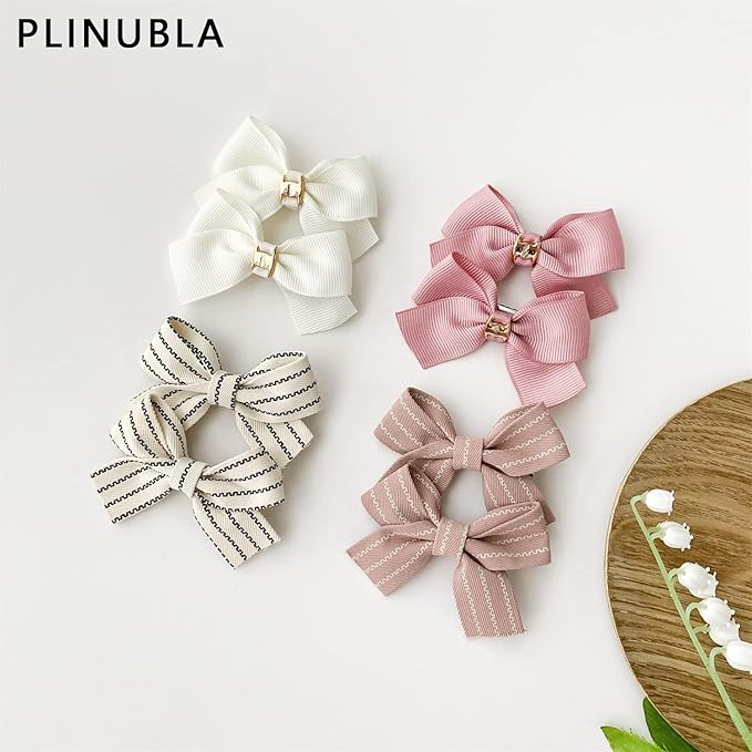 8PCS Baby Girl Dog Gift Wrap Hair Bow Clips Barrettes, Assorted Hair Accessories Alligator Clip for Little Girls Toddler Kids Teens