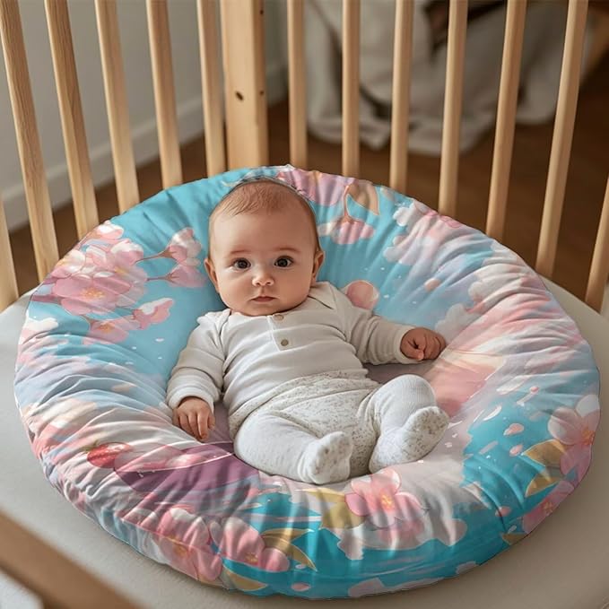 Cherry Floral and Capybara Newborn Lounger Cover Removable Cover Ultra Soft Comfortable Lounger Slipcover Protector Cover for Infant Lounger Pillow Easy to Use and Dustptoof