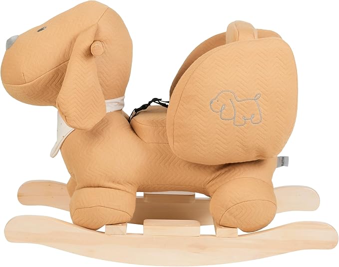 Nattou Rocking Horse Animal for Children, Dog Charlie, 10-36 Months, 65 x 35 x 46 cm, Grey, 388115