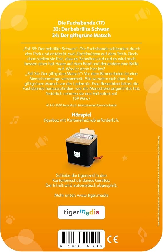 tigercard - Die Fuchsbande - Der bebrillte Schwan / Der giftgrüne Matsch