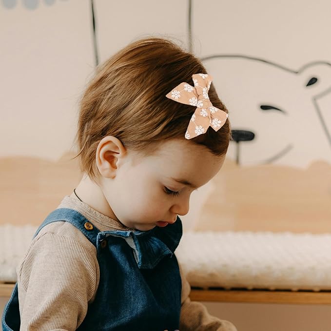 Baby Hair Clips Fully Lined Non Slip Hair Pins Baby Girls Hair Bows Barrettes Hair Accessories for Little Girls Infants Toddlers