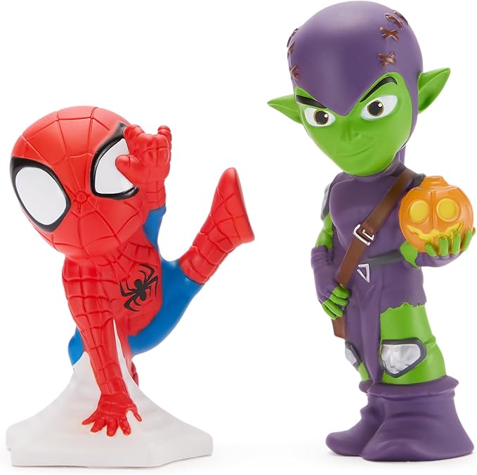 Disney Store Official Spidey and His Amazing Friends Bath Toys Set - Includes 5 Detailed Toys with a Straining Storage Bucket - Bath Time Fun and Water Play Set for Kids