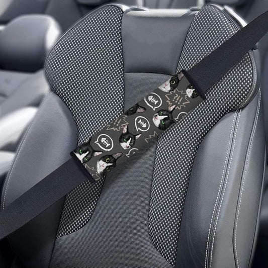 WIRESTER Soft Car Safety Seat Belt Shoulder Pad Cover Design, Cushion Harness Comfortable Pad (Dog Face, Cat Face, Turtle, Mermaid Scale, Nebula Galaxy)