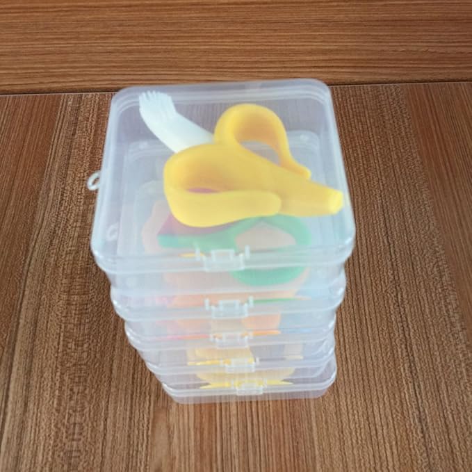 Portable Baby Infant Teether for Case ansparent Holder Pacifier Chain Storage Box Newborn Outdoor avel Clear avel PP, As Pic Shows