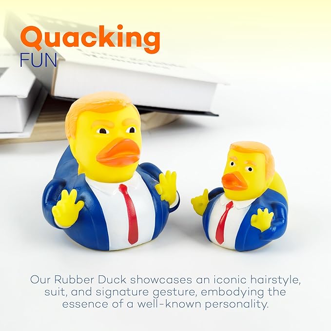 4E's Novelty Large Rubber Duck - 3.15 Inch Rubber Duck , 1 Piece - Great for Jeep Ducking, 2025 Gifts, Bath Tub Toys Christmas White Elephant Exchange Gag Gift for Adults