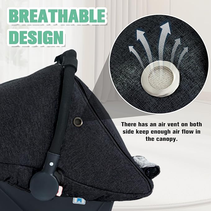 Baby Car Seat Cover Winter, Warm Cozy Carseat Cover for Babies with Mesh Window Breathable, Full Protection Infant Car Seat Covers for Boys Girls, Windproof Newborn Car Seat Canopy, Black