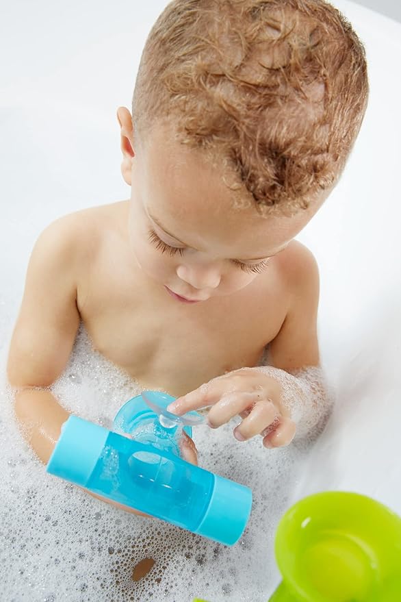 Boon Pipes Toddler Bath Toys - Interactive Toddler Sensory Toys - Suction Bath Toys for Hand Eye Coordination and Fine Motor Skills - Multicolored - 5 Count- Ages 12 Months and Up