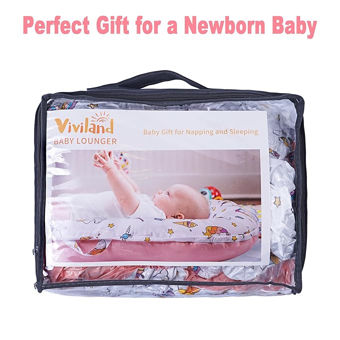 Viviland Baby Lounger Snuggle Me Lounger Fits 0-24 Months Newborn Infant Babies, Princess