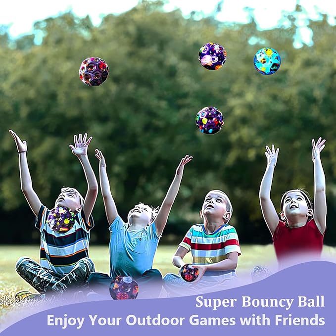 Tendry Extreme High Bouncing Ball Moon Shape for Kids of All Ages, Improve Hand-Eye Coordination, Easy to Grip and Catch by Athletes as a Sport Training Balls