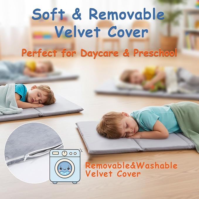 Tiita Kids Nap Mat, Foldable Play Mat, Sleeping Pad