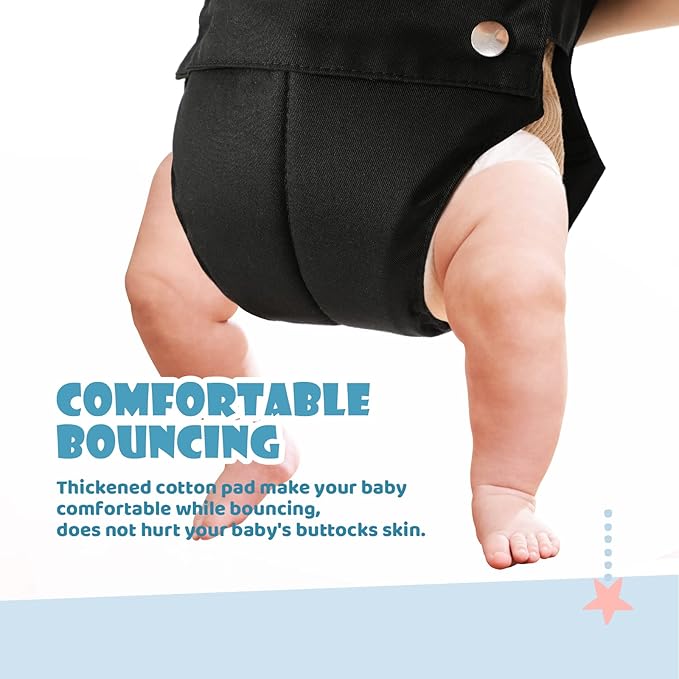 Cowiewie 2 in 1 Baby Jumper, with Strong Support Stand and Baby Walking Harness Function, Fun Activity for 6-24 Months Old