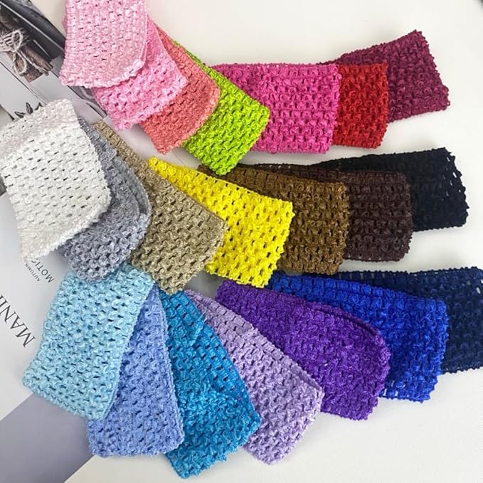 YYCRAFT Elastic Crochet Headbands for Newborn Infant Toddler Baby Girls Skinny Hair Bands Accessories