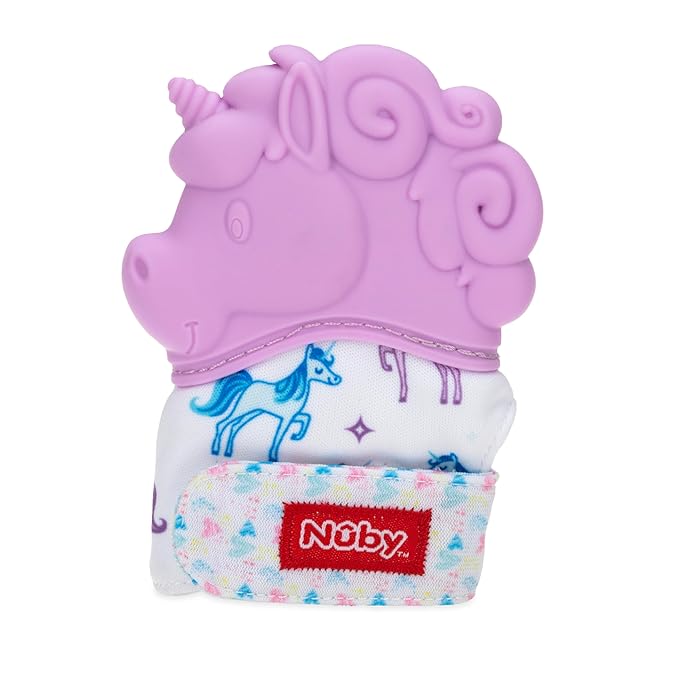 Happy Hands Silicone Teething Mitten, Unicorn