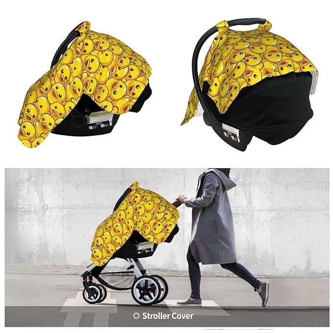 Funny Yellow Cute Duck Baby Car Seat Canopy Nursing Cover for Newborn Car Seat Breastfeeding Covers Blanket Newborn Shower Gift