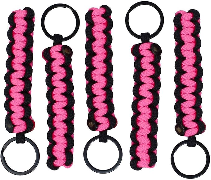 BubbasGarageTv - Large Heavy Duty Paracord Zipper Pulls (Hot Pink)