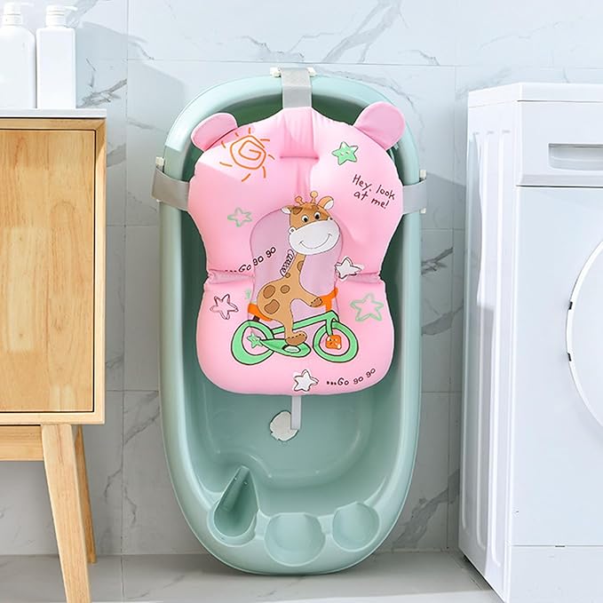 Garosa Baby Bath Pad, Newborn Bathtub Mat Infant Bath Supporter Pad Bathtub Pillow Nonslip Floating Bathing Tub Seat for Baby 0-12 Months ()