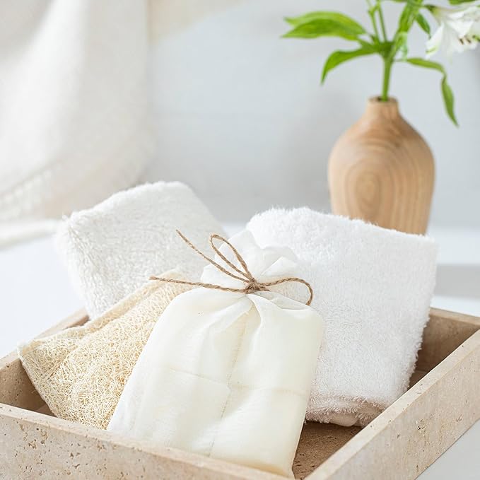 Chakra Savon Invite Herbal Bar Soap Pouch, 1.76 oz - 4 Pack, 98% Botanical Oils, Handmade Soap Bar Bag, Refreshing and Gentle for Face, Body & Hands, Vanilla