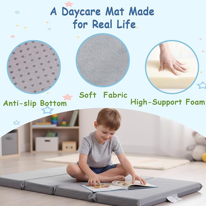 Tiita Kids Nap Mat, Foldable Play Mat, Sleeping Pad