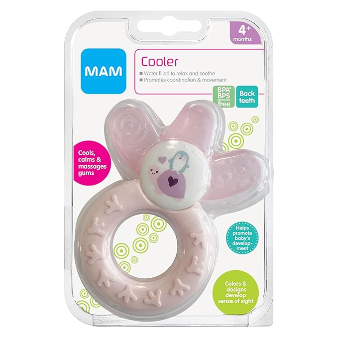 MAM Cooler Teether, Girls 4+ Months, 1-Count