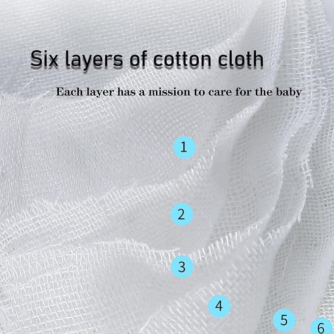 Baby Wash Cloth and Towels 5 Pack - Muslin Washcloths, Super Soft Newborn Bath Face Towels, Cotton Reusable Wipes