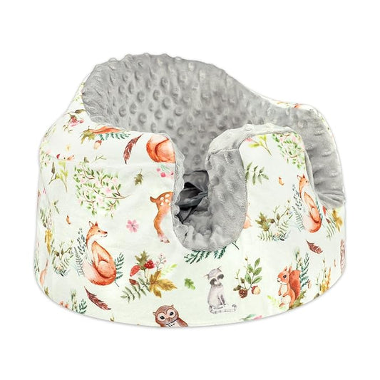 Seat Cover Compatible with Bumbo Seat, Soft and Breathable Baby Floor Seat Cover for Baby Boy & Girl (Cover Only), Animals