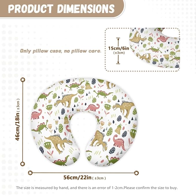 Dinosaurs Carseat Canopy for Babies Breast Feeding Covers for Women Baby Lounger Pillow U-Shaped Breastfeeding Pillowcase Breastfeeding Essentials