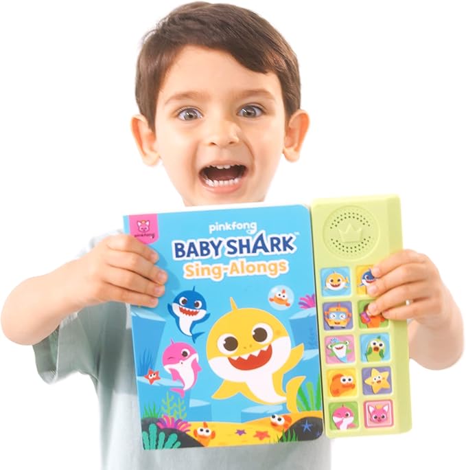 Pinkfong Baby Shark ABC Alphabet Bus & Sing-Alongs 10-Button Sound Book Bundle | Baby Shark Toys & Books | Interactive Learning Toys for Toddlers 1–3 | Educational Gifts for Boys & Girls