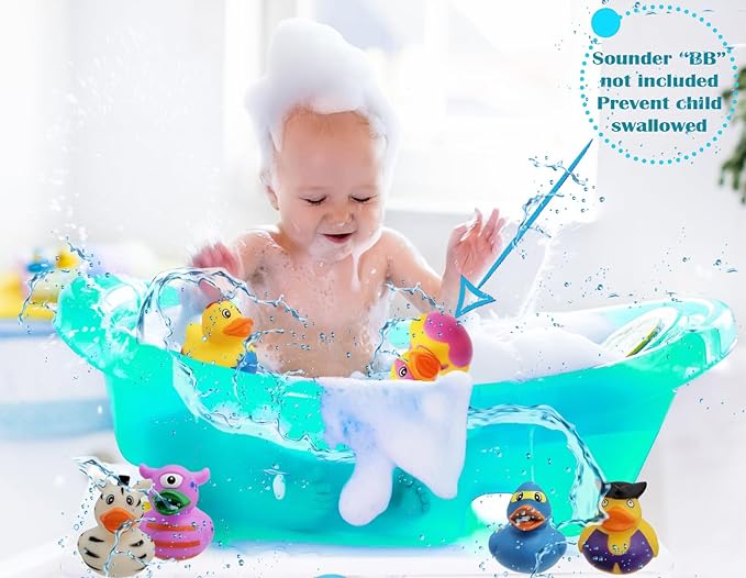 400-Pack Assortment Rubber Duck Toy Duckies for Kids, Bath Birthday Gifts Baby Showers Classroom Incentives, Summer Beach and Pool Activity, 2" (400-Pack)
