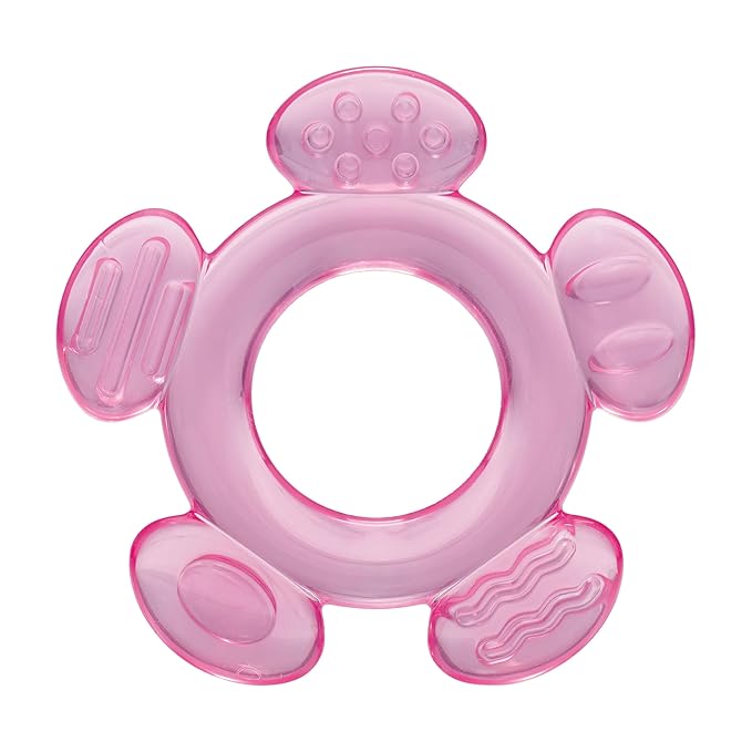 Nuby 3 Step Soothing Teether 3 Piece Set- Front, Middle, Back Teeth Teething- Pink/Purple, 3 m+