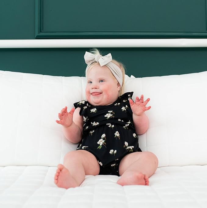 KYTE BABY Rayon Made From Bamboo Bow, (1-4T, Oat)