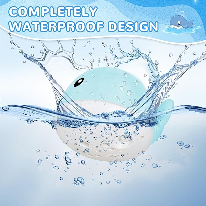 Gigilli Baby Bath Toys, Light Up Whale Sprinkler Bath Toys for Kids Ages 1-3, Pool Water Table Bathtub Fountain Toy for Toddler 6-12 Months, Easter Basket Stuffers Birthday 1 Year Old Boys Girls Gifts