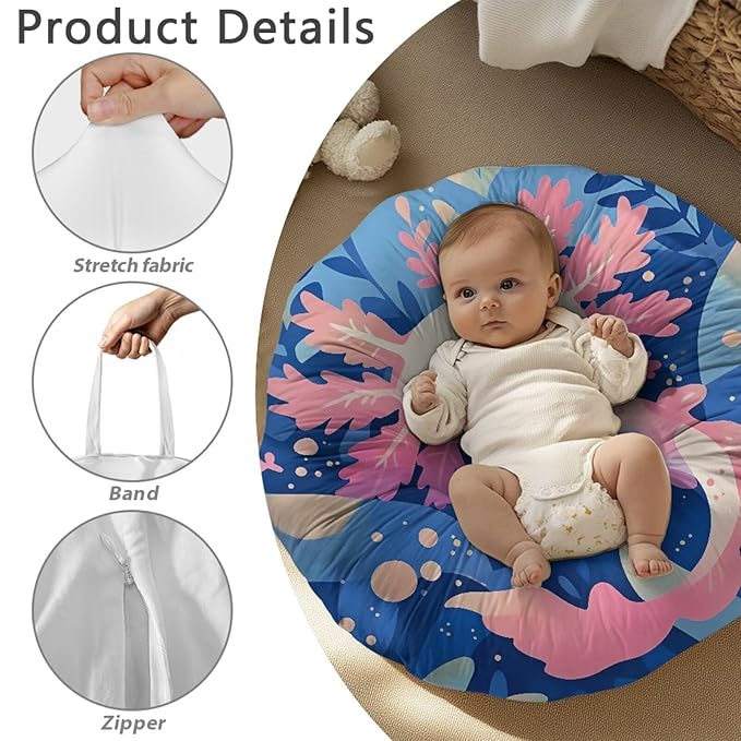 Newborn Lounger Cover, Soft Newborn Lounger Cover Waterproof Infant Lounger Cover Comfortable Lounger Slipcover Soft Infant Lounger Pillow for Boys Girls Axolotl