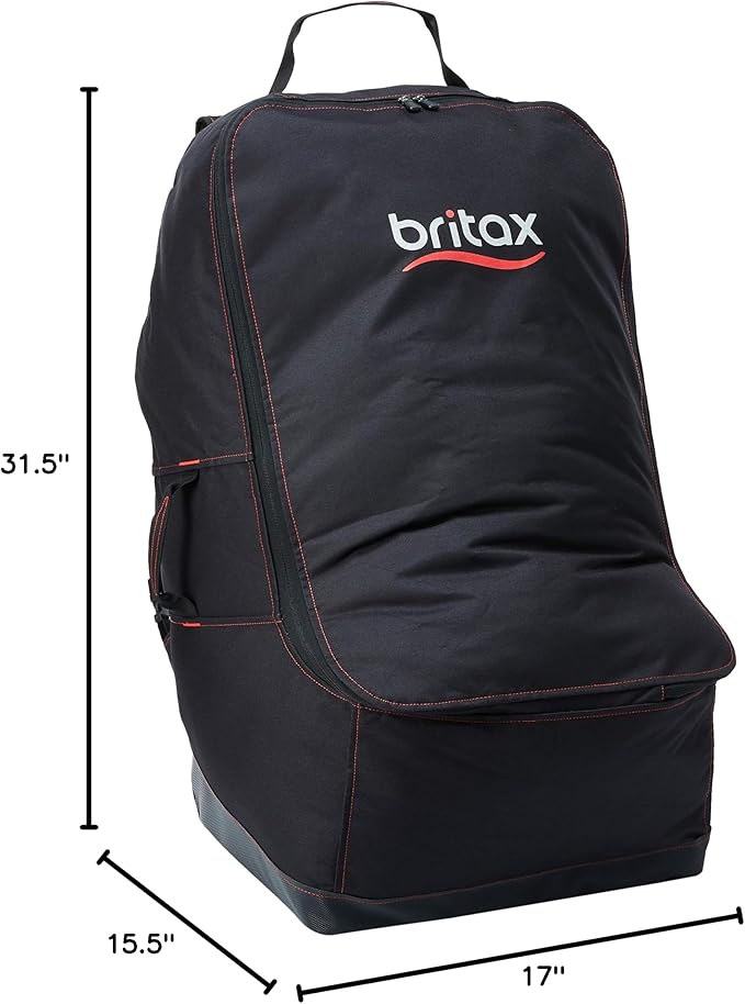 Britax Car Seat Travel Bag with Padded Backpack Straps | Water Resistant + Built-in Wheels + Multiple Carry Handles