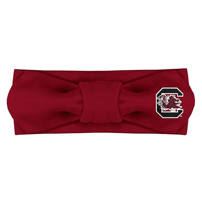 Creative Knitwear Southern Carolina Gamecocks Infant Girls Garnet/White Solid Hair Knot Headband Embroidered Logo - Size Newborn - 4T