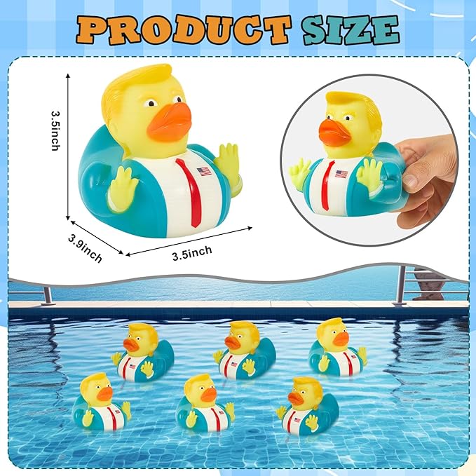 Baby Bath Toy Rubber Ducks, Squeak Ducking Funny Duckies Toy for Children Kids Baby Showers Bath Time Birthday Gifts Party Favors