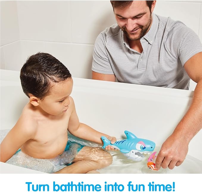 Kidoozie Splish ‘n Splash Chomping Shark, Bathtime Tub Toy for Toddlers Ages 2+