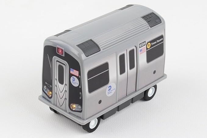 Daron MTA Subway Pullback Toy w/ Light & Sound TT3501 Grey