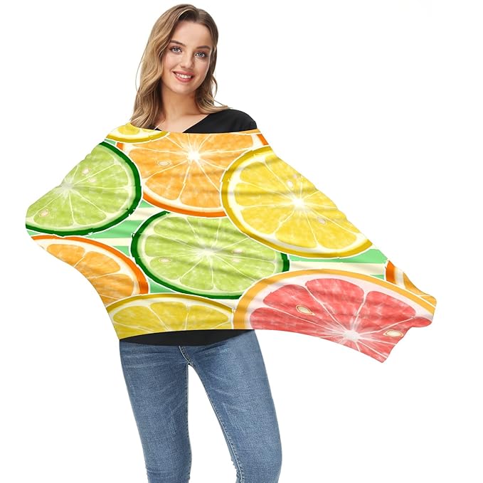 Baby Car Seat Stroller Covers Citrus Lemon Orange Slices Fruit Nursing Cover Breastfeeding Scarf Soft Breathable Stretchy Infant Car Canopy Coverage Carseat Cover for Boys and Girls Multi Use