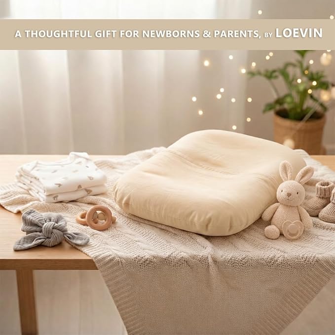 Baby Lounger Play Mat,Baby Lounger for Newborn Tummy Time for Babies in Flat Surface,0° Angle Newborn Loungers Babies Nest for Boys & Girls 0-12 Months(English Apricot)